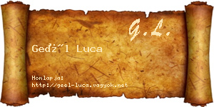 Geél Luca névjegykártya